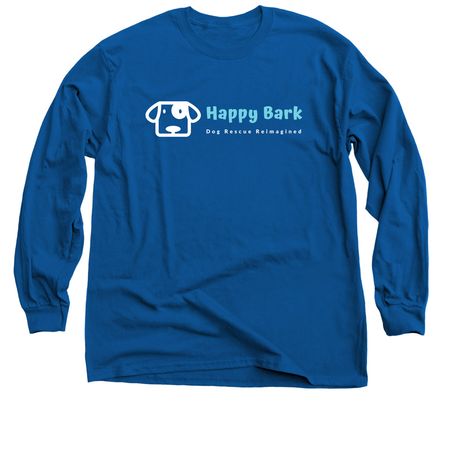 Ask Me About My Rescue Dog (Back), a Royal Blue Classic Long Sleeve Tee