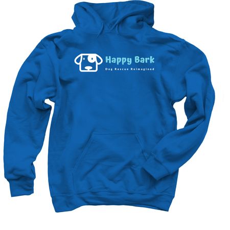 Ask Me About My Rescue Dog (Back), a Royal Blue Pullover Hoodie