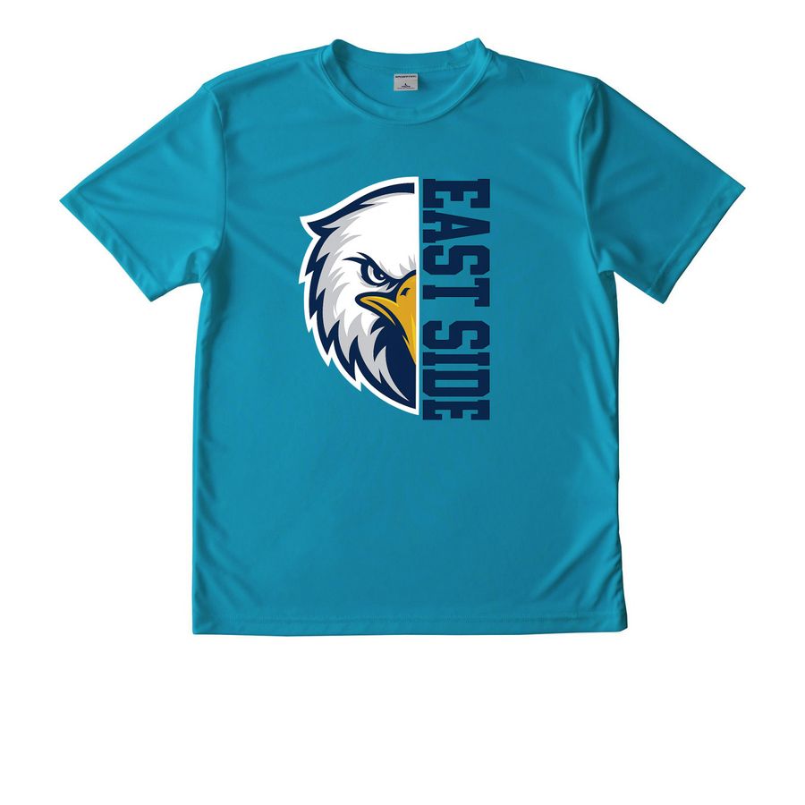 East Side Eagle - Performance, a Atomic Blue Youth Performance Tee