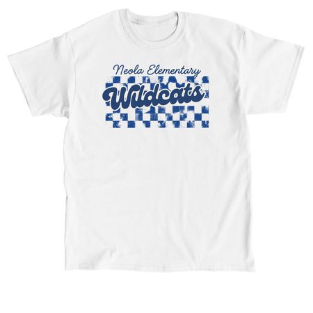 Checkered Wildcat Tee, a White Classic Unisex Tee