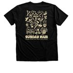 Sunday Hair Studio, a Black Heather Premium Unisex Tee (back-view)