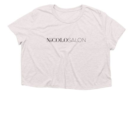 NiCOLO Salon&nbsp;, a Heather Dust Women?s Flowy Cropped Tee