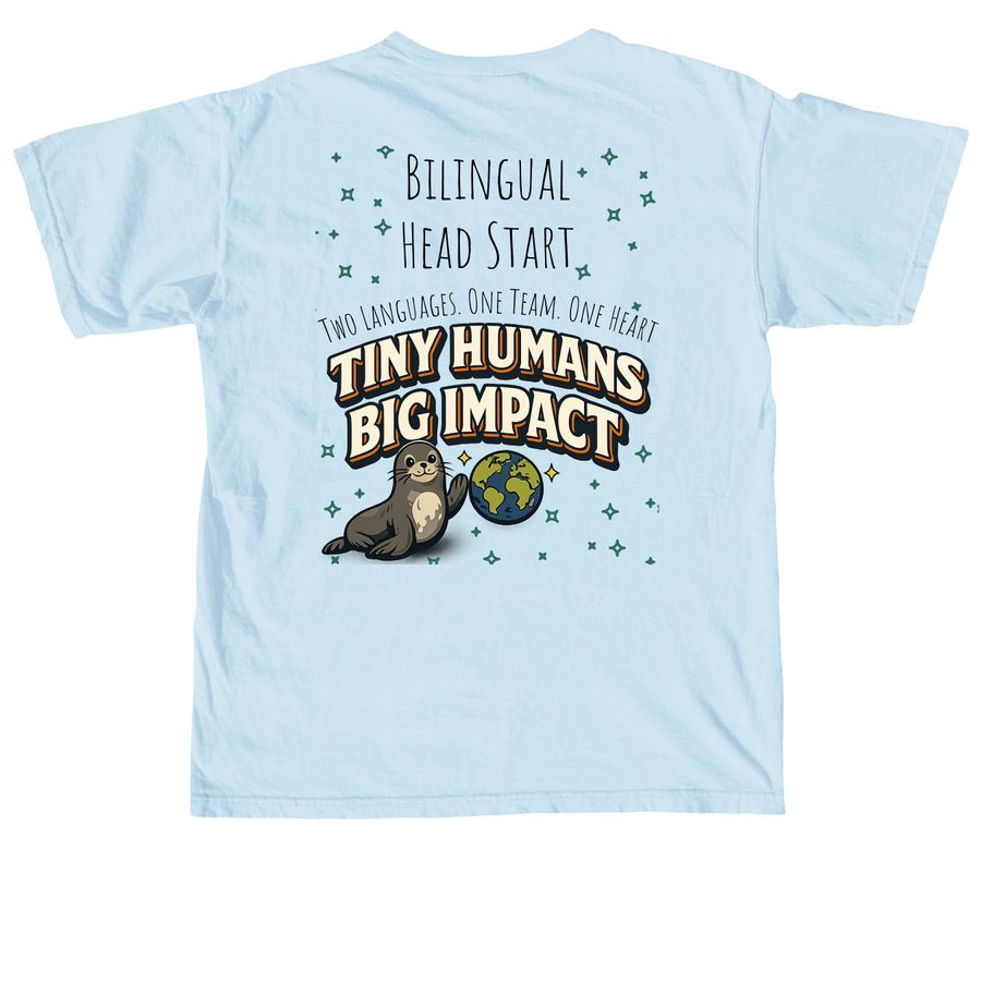 Bilingual Pre-K HS Team 26-27, a Chambray Comfort Colors Unisex Tee (back-view)