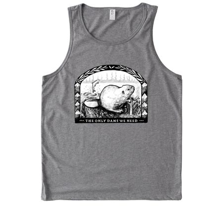 Only Dams We Need, a Aluminum Grey Allmade Eco Triblend Tank
