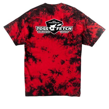 Keep on Chuckin' . . ., a Black/ Red Crystal Tie Dye Tee (back-view)