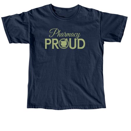 Pharmacy Proud - Green, a True Navy Comfort Colors Unisex Tee