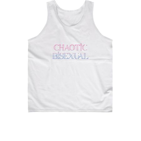 Chaotic Bisexual Design, a White Classic Unisex Tank Top