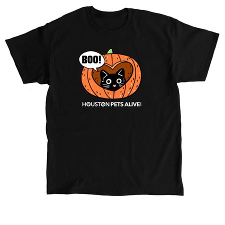 Pumpkin Purrfection, a Black Classic Unisex Tee