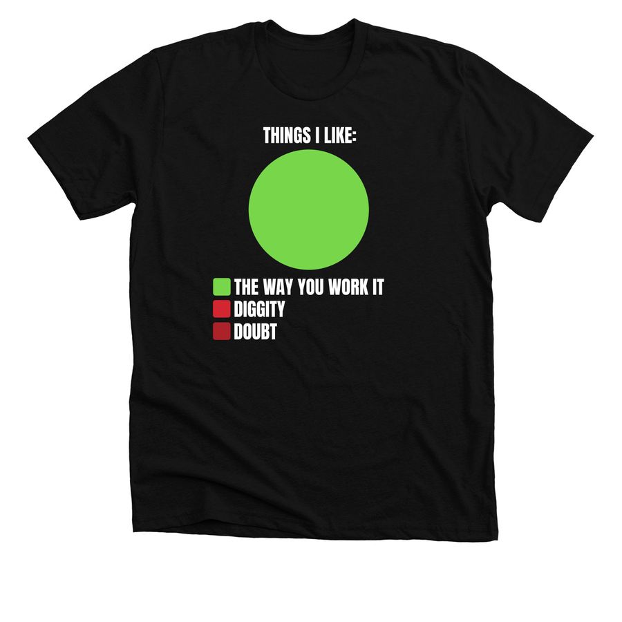 I like the way you work it, a Solid Black Blend Premium Unisex Tee