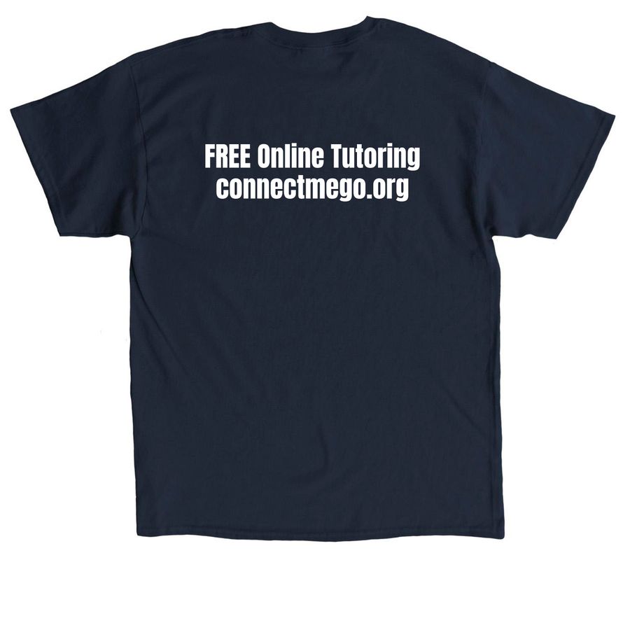 Connect Me Tutoring Official Merch, a Navy Classic Unisex Tee (back-view)