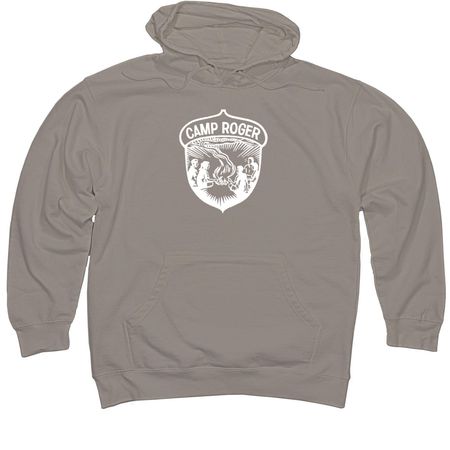 Camp Roger - ADULT Sizes, a Cement Midweight Pullover Hoodie