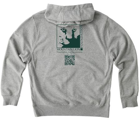Protecting America's Lion, a Dark Grey Heather Nike Club Fleece Pullover Hoodie (back-view)