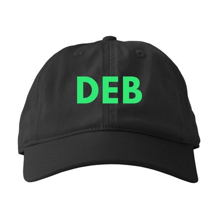 DEB Hat, a Black Printed Eco Baseball Cap
