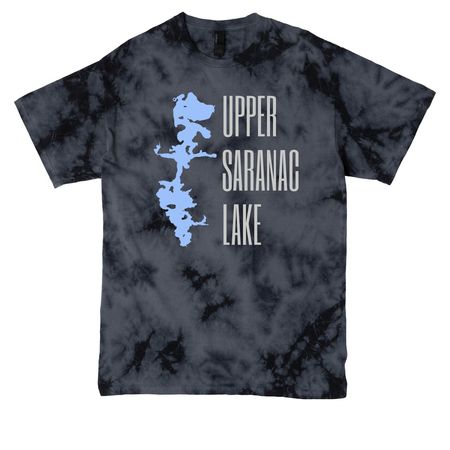Upper Saranac Lake Apparel, a Black Crystal Tie Dye Tee