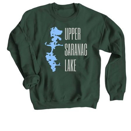 Upper Saranac Lake Apparel, a Forest Crewneck Sweatshirt