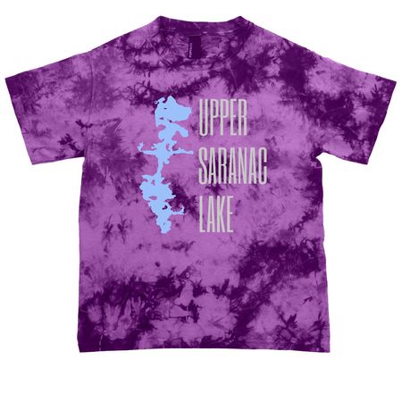 Upper Saranac Lake Apparel, a Purple Youth Crystal Tie Dye Tee