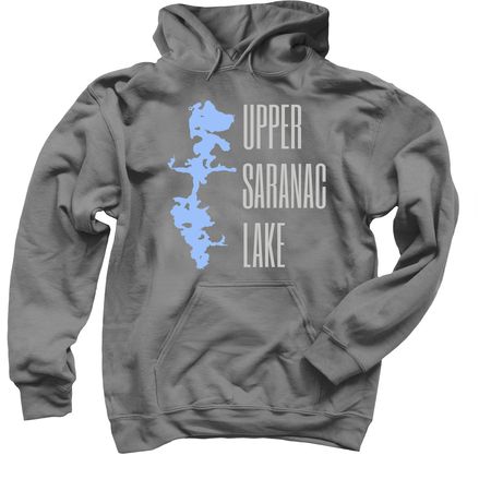 Upper Saranac Lake Apparel, a Charcoal Pullover Hoodie