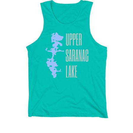 Upper Saranac Lake Apparel, a Teal Premium Cotton Tank