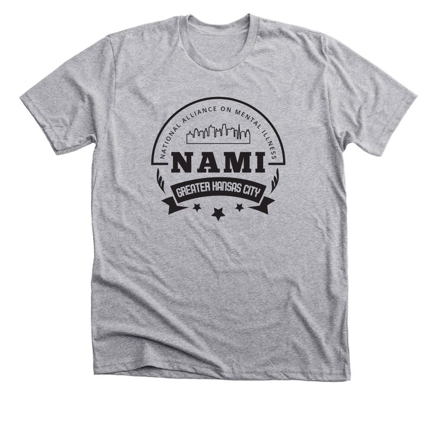 NAMI Greater Kansas City, a Athletic Heather Premium Unisex Tee