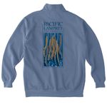PLCI Shirts and Sweatshirts, a Blue Jean Comfort Colors Quarter Zip Pullover (back-view)