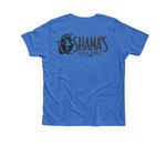 Here for the benches, a Heather True Royal Premium Youth Tee (back-view)