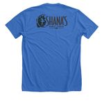 Here for the benches, a Heather True Royal Premium Unisex Tee (back-view)