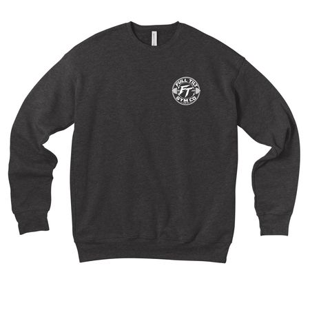 Full Tilt Barbell, a Dark Grey Heather Premium Drop Shoulder Sweatshirt