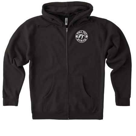 Full Tilt Barbell, a Black Heavyweight Zip Up Hoodie