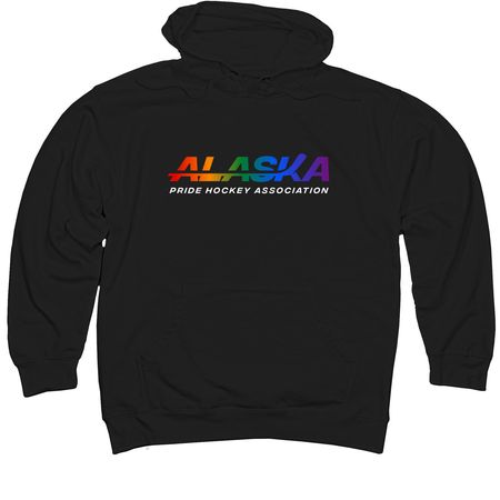 Alaska Pride Hockey, a Black Midweight Pullover Hoodie