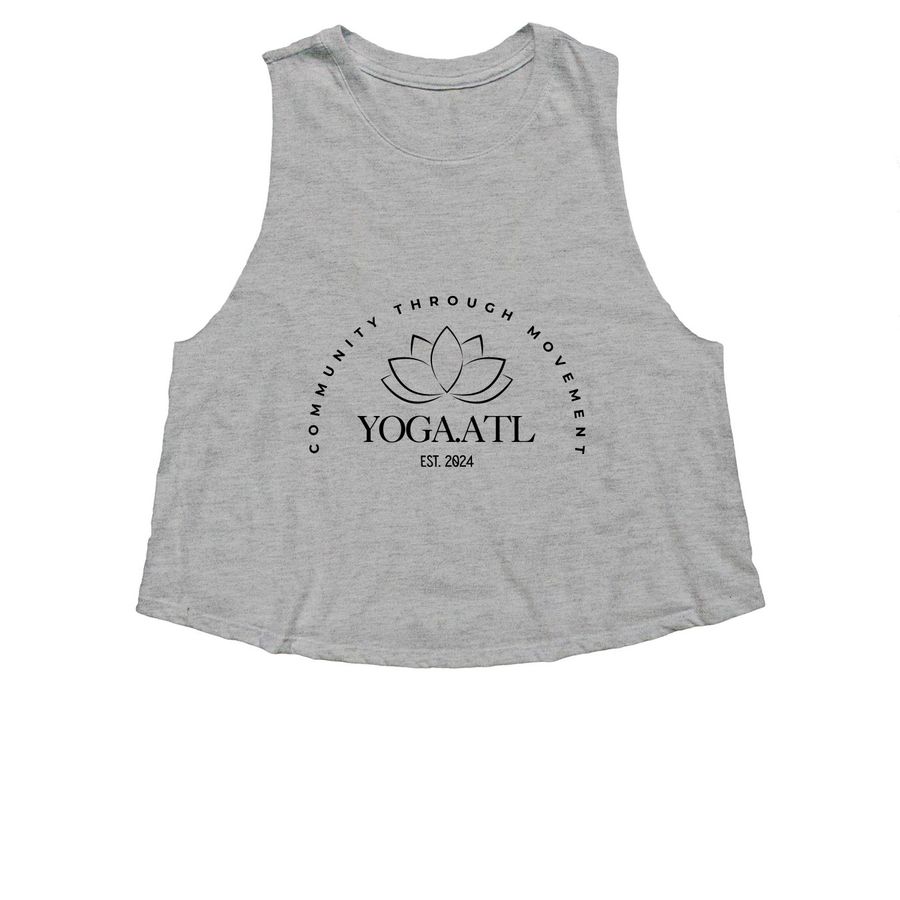 Classic Yoga.ATL, a Athletic Heather Women's Cropped Racerback Tank