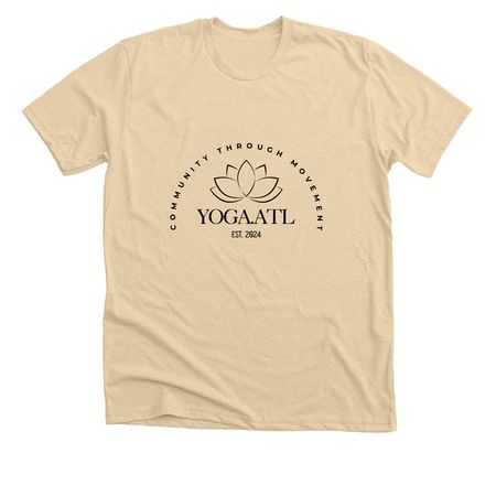 Classic Yoga.ATL, a Heather Soft Cream Premium Unisex Tee