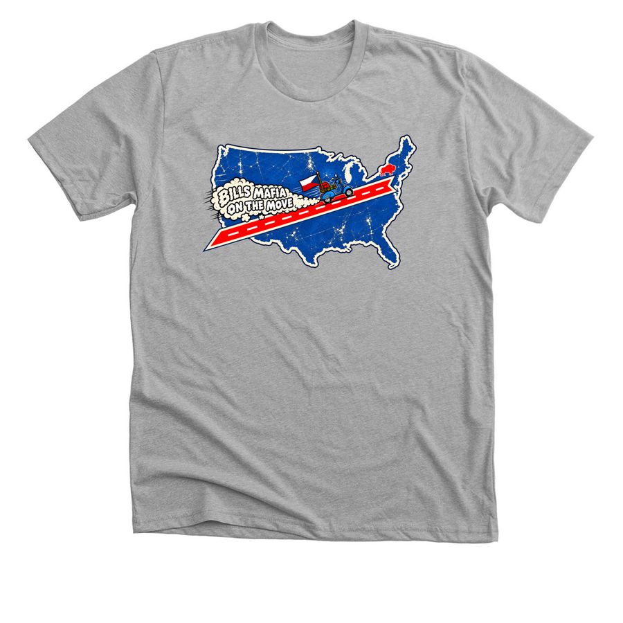 Bills Mafia on the Move, a Athletic Heather Premium Unisex Tee