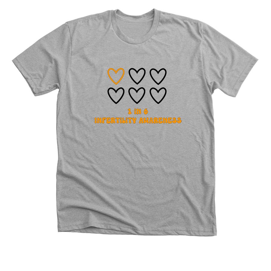 1 in 6, a Athletic Heather Premium Unisex Tee