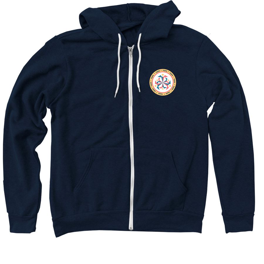 QC TROPA Merch 2026, a Navy Zip Up Hoodie