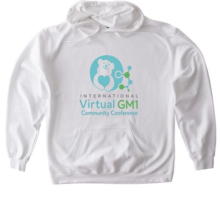 International GM1 Community Conference 2026, a White Gildan Softstyle Pullover Hoodie