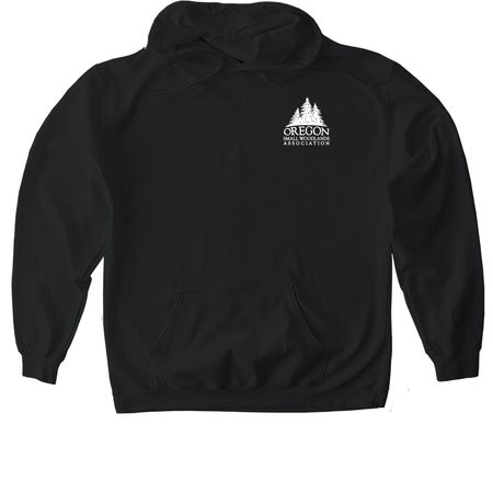 OSWA SWAG, a Black Gildan Softstyle Pullover Hoodie
