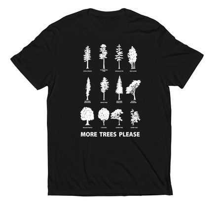 More Trees Please, a Deep Black Allmade Eco Triblend Unisex Tee