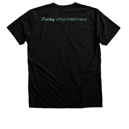 Funky Sage, a Black Heather Premium Unisex Tee (back-view)