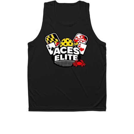 Aces Elite Team Shirts, a Black Unisex Performance Tank