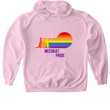 Meerkat Pride Shirt, a Light Pink Gildan Softstyle Pullover Hoodie