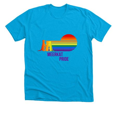 Meerkat Pride Shirt, a Neon Blue Premium Unisex Tee