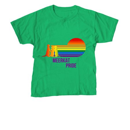 Meerkat Pride Shirt, a Irish Green Youth Unisex Tee