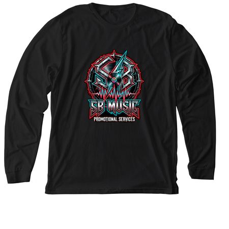 SB Music Promotional Services T-Shirts, a Solid Black Blend Premium Long Sleeve Tee