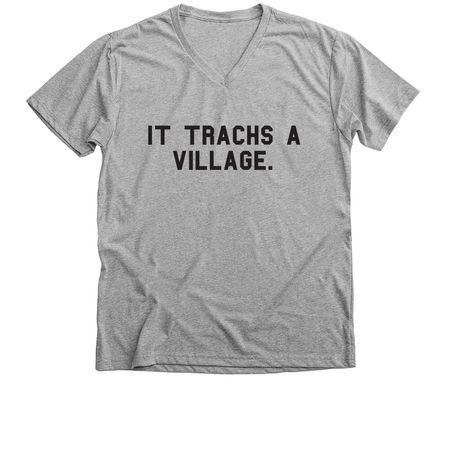 2026 Trach Week: It Trachs A Village, a Athletic Heather Premium V-Neck Tee