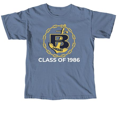 CLASS OF 1986, a Blue Jean Comfort Colors Unisex Tee