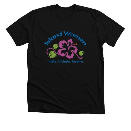 Support and Represent Island Women (T-shirt), a Solid Black Blend Premium Unisex Tee