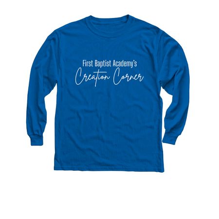 First Baptist Academy's Creation Corner, a Royal Youth Long Sleeve Tee