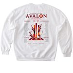 Avalon 26'-27' Sax & Lowreed Merch, a White Softstyle Crewneck Sweatshirt (back-view)