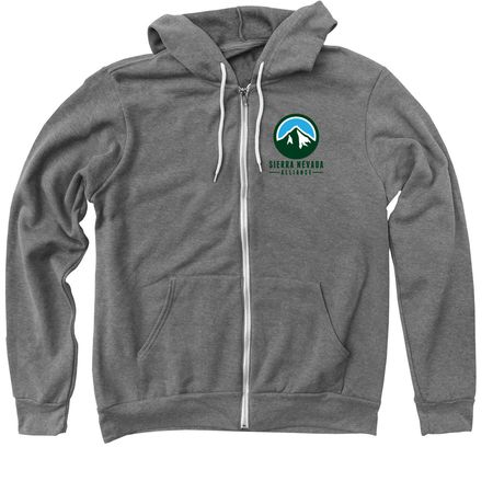 Snow Plant (Back of shirt) - SNA Apparel, a Deep Heather Zip Up Hoodie