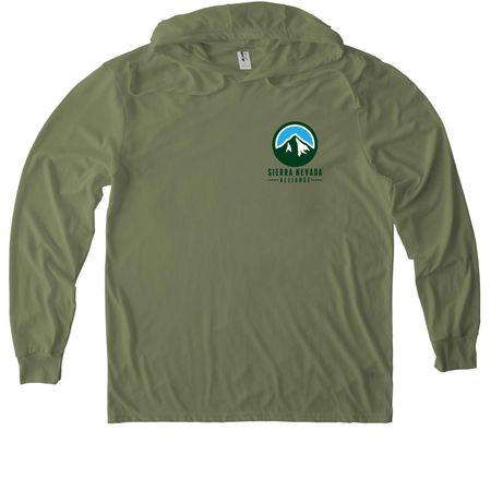 Snow Plant (Back of shirt) - SNA Apparel, a Olive You Green Allmade Eco Triblend Hoodie Tee